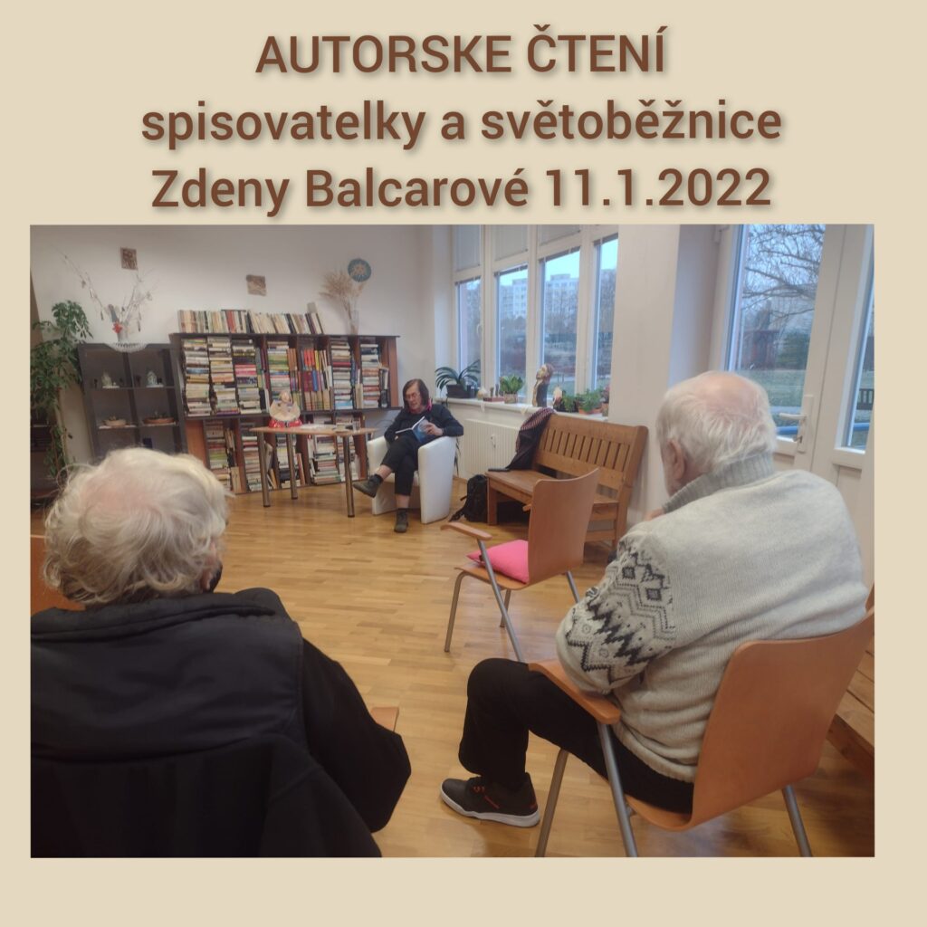 Autorské čtení spisovatelky a světoběžnice Zděný Balcarové 