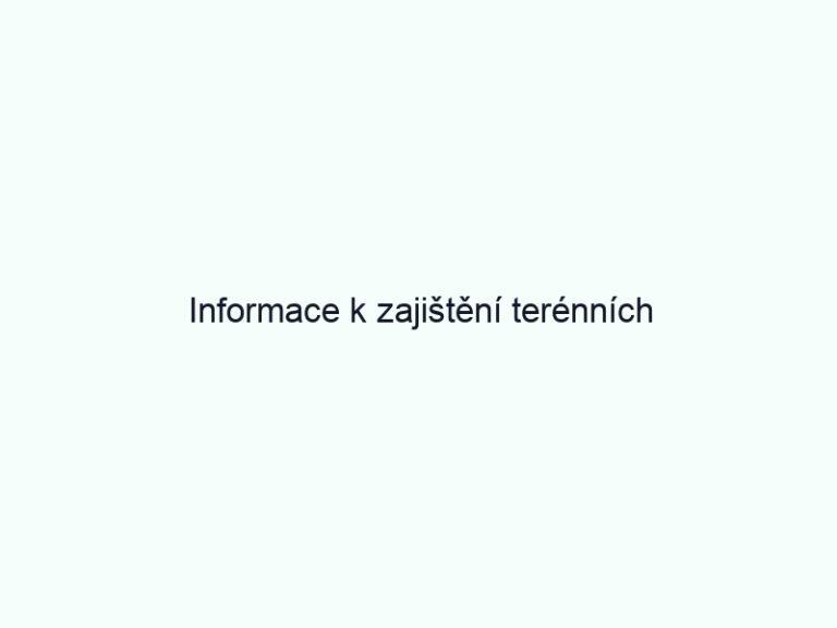 Informace k zajištění terénních pečovatelských služeb