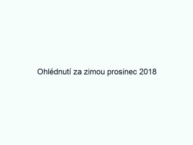 Ohlédnutí za zimou prosinec 2018