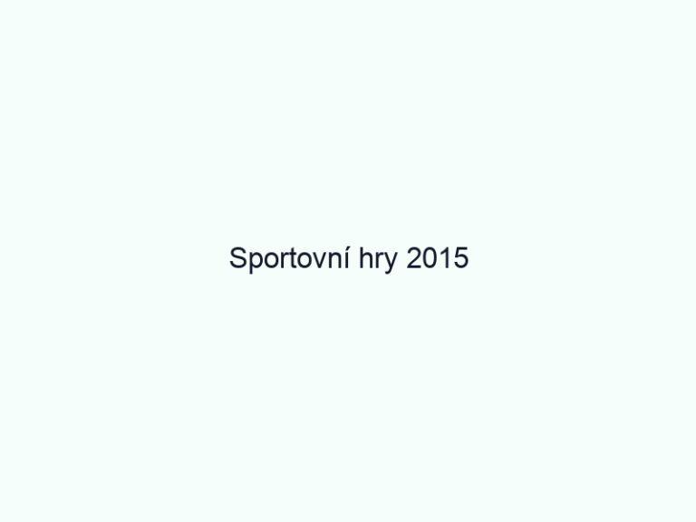 Sportovní hry 2015