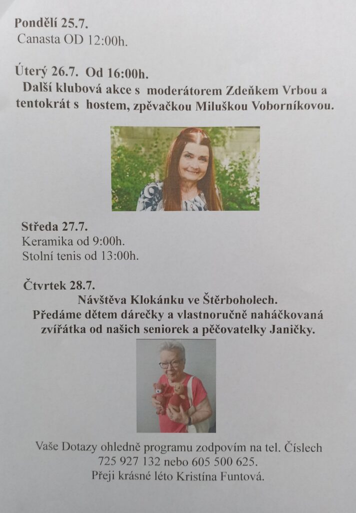 Program na červenec 2022