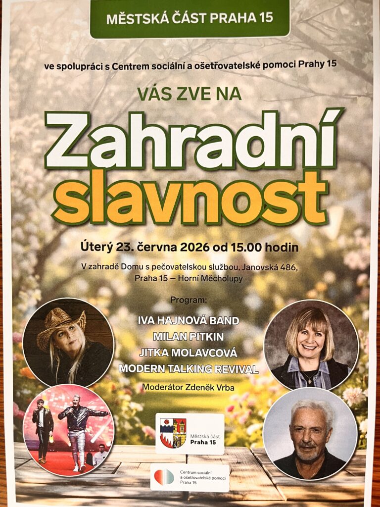 Pozvánka na Zahradní slavnost